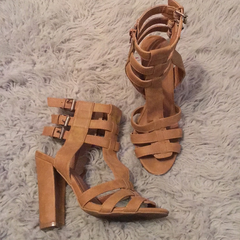 Charlotte Russe Tan Gladiator Heels